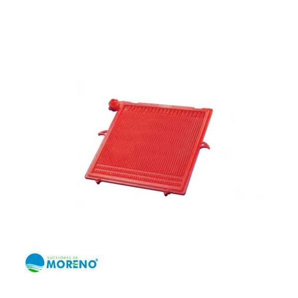 Placa roja 20x20 abierta Colombo