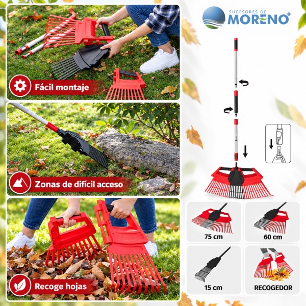 Rastrillo de Jardín 3 en 1 Kamikaze